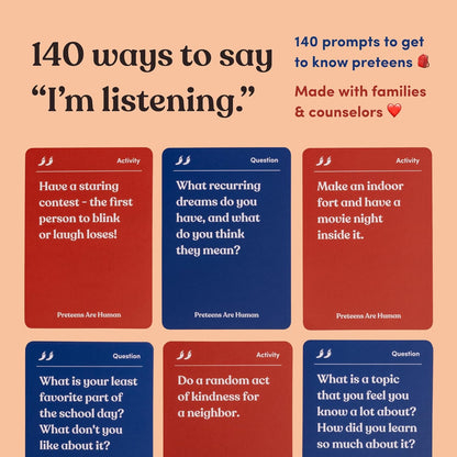 Children are Human | 140 Conversation Cards to Help Bond with Kids | Card Game for Elementary School Children | Designed by Experts for Grades 2-5 | Ages 7-10+