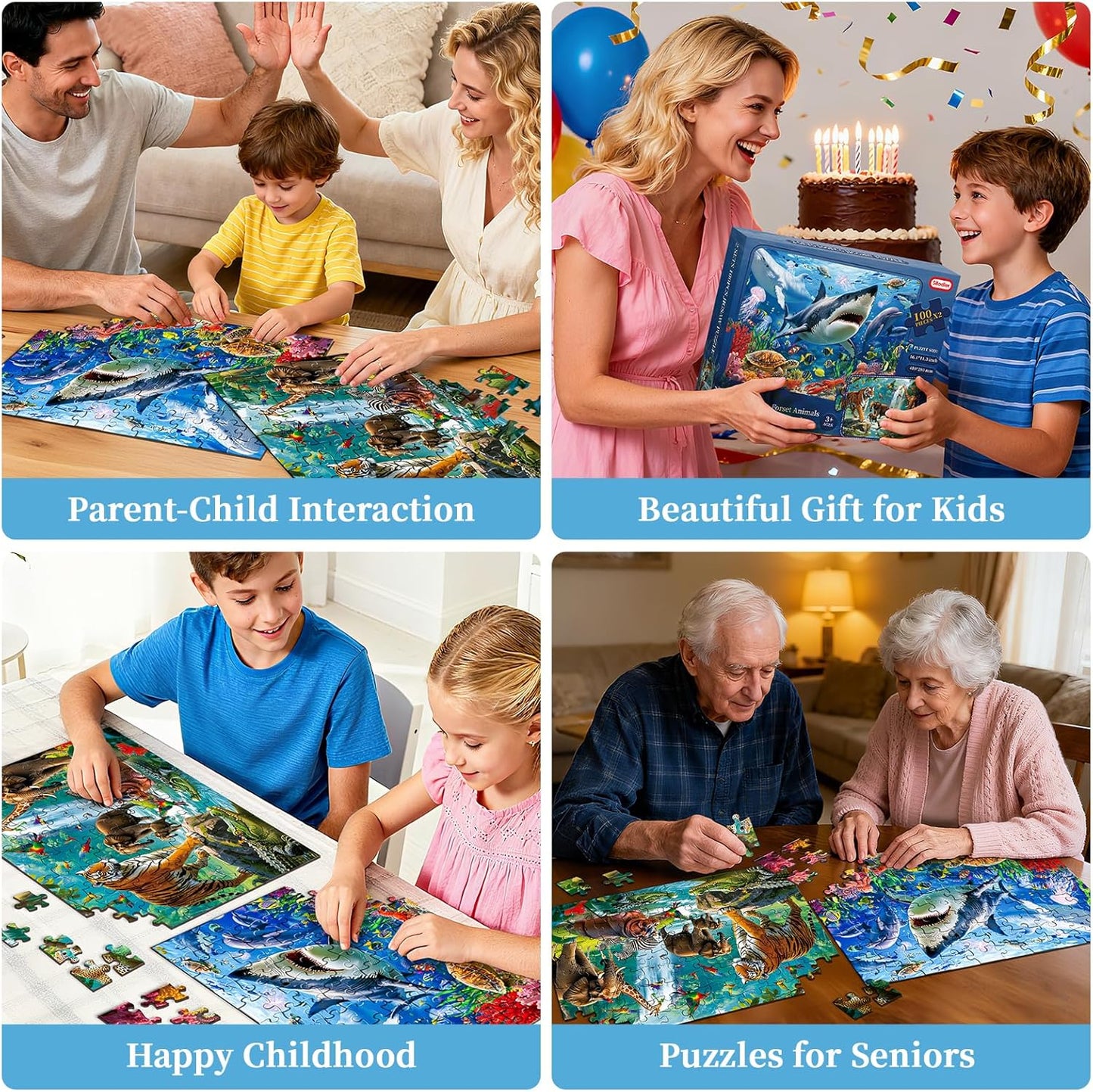 Sitodier Nativity Scene Puzzles for Kids Age 3-5 and 4-6, 48pcs Nativity Large Floor Jigsaw Puzzle Educational Toys Easter Birthday Gift for Toddlers Boys Girls Ages 3 4 5 6 Years Old