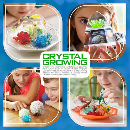 4M Crystal Growing Science Kit - 3 Colored Crystals - Easy DIY STEM Toys Lab Experiment Specimens, A Great Educational Gift for Kids & Teens, Boys & Girls Ages 10+