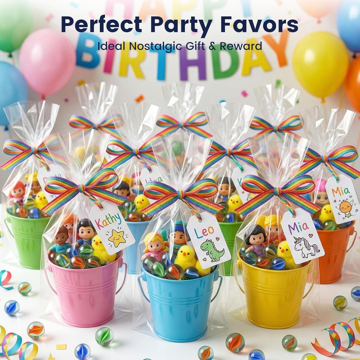LovesTown 100PCS Glass Marbles Bulk, for Kids Marble Run Game, DIY and Home Decoration