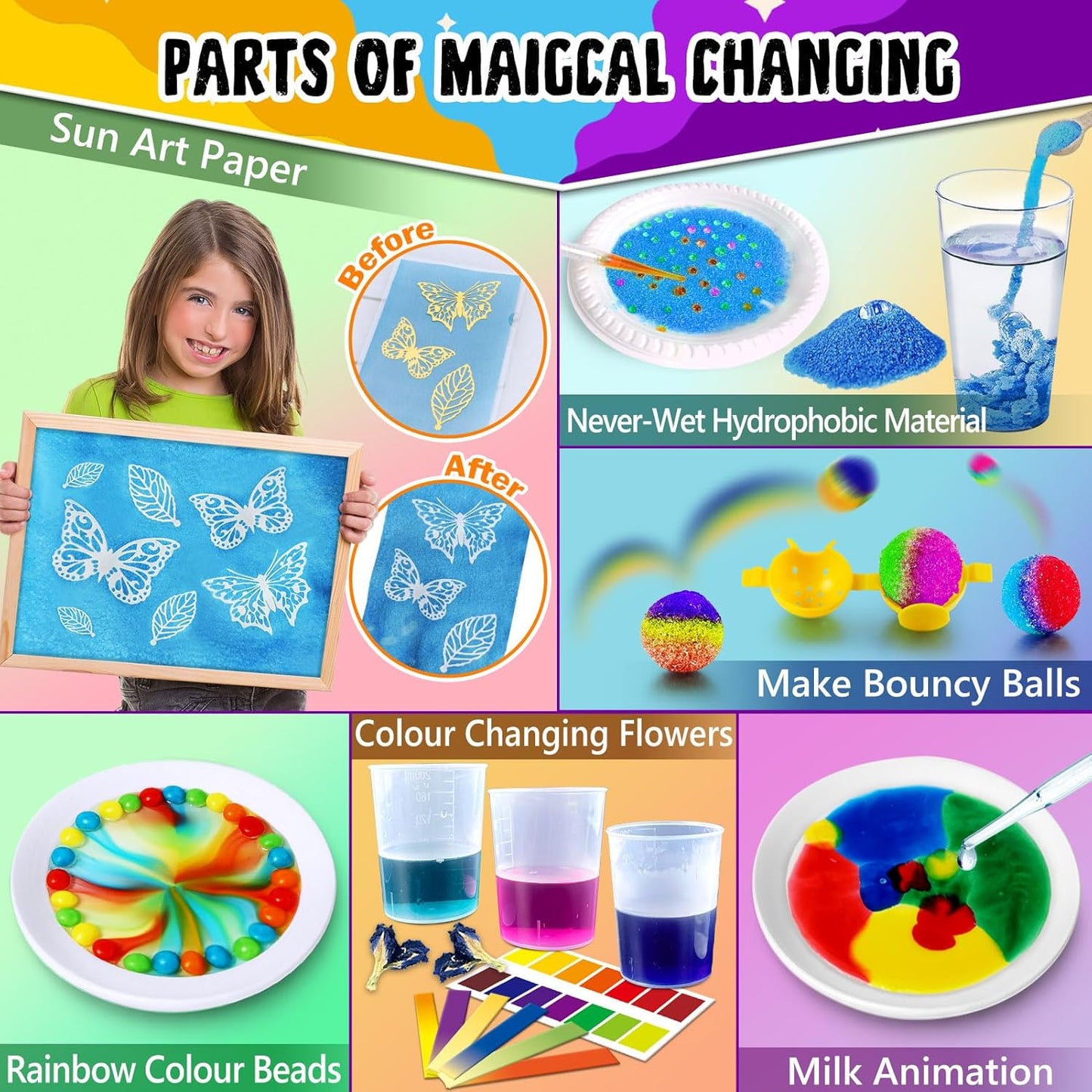 PATIFEED 110 Science Experiments Kit for Kids, Educational Science Lab Chemistry Set, Birthday Toys Gifts for Boys Girls, Volcano Eruption, Crystal