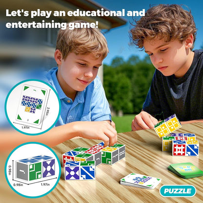 BBnote Family Matching Game for Kids & Adults, Block Puzzle Board Games for Boys & Girls Ages 6-8 8-12, 2+ Player Card Puzzles for Children 6+ Year Olds