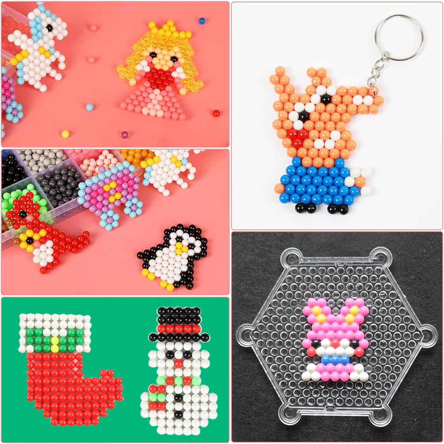 Liangding Fuse Beads Kit for Girls Ages 6+ – 4400 Pcs 5mm Beads in 32 Colors with Spray Bottle, Puzzle Guide, Clamps & Chains | Creative DIY Arts & Crafts Gift