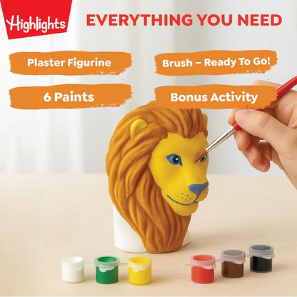 Highlights Paint Your Own Plaster Figurine & Activity Kits – DIY Art Sets with Figurines, Paints, Brush & Bonus Activities – Multiple Themes – Ages 6+