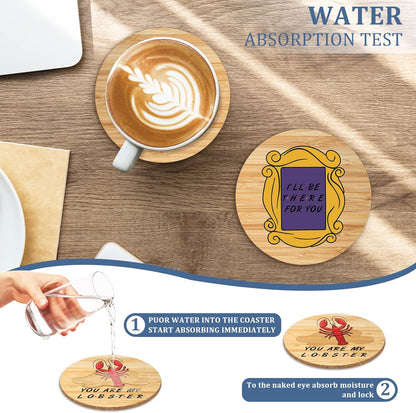 Golden Girls TV Show Merchandise,6 PCS Cork Coasters for Drinks,Funny Set with Coasters Holder,Golden Girls Fans Clean Dirty Dishwasher Magnet,Refrigerator Sign Kitchen Decor Gifts