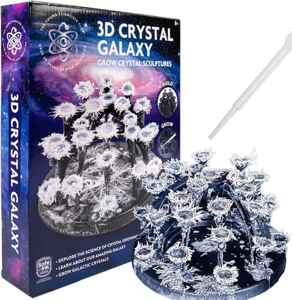 The Young Scientists Club 3D Crystal Galaxy, Grow Crystal Sculptures, Crystal Growing Kit for Kids Science Experiments Gifts for Boys & Girls, STEM Kits for Kids, STEM Toys, 8 Year Old Boy Gift