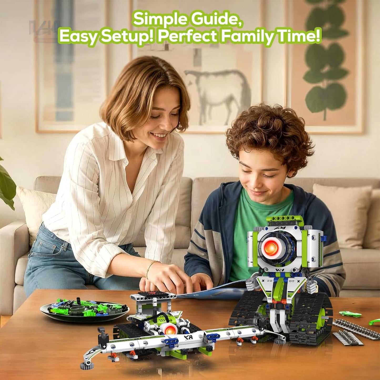Robot Building Kit with APP/Remote Control STEM Gifts for Boys Age 8-16,Technic Coding Robotic Toys for Kids Birthday, Buildable 5in1 Models with 352+ Pieces