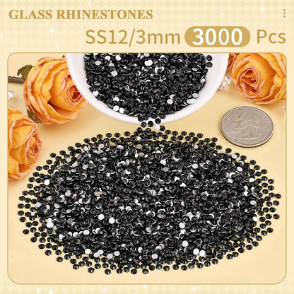 5000PCS SS6/2mm Glass Crystal Rhinestones (Clear), Bedazzling Flatback Rhinestones for Crafting DIY Crafts Nail Art Makeup Decoration, Gems Diamond Charms for Tumbler Shoes Clothing Mug