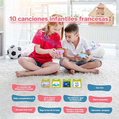 Spanish & English Talking Flash Cards for Toddler, Bilingual Flash Cards Learning Montessori Toys with 224 Sight Words, Speech Therapy Toys for Children Sensory Preschool Education