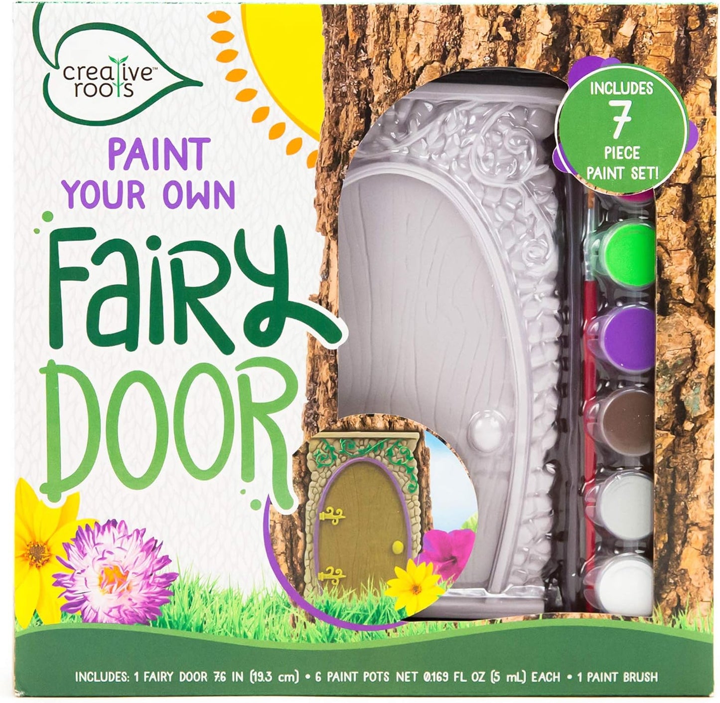 Creative Roots Paint Your Own Rock Pets by Horizon Group USA, 6 Colors, Paint Brush, Wiggly Eyes and Glue Included, Multicolor