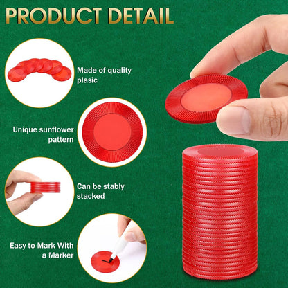 Leitee 500 Pcs Black Plastic Poker Chips Bulk 1.5 Inch Mini Bingo Chips Tokens Markers Blank Casino Counting Discs Learning Math Counters for Adults Interlocking Game Counting Reward Card
