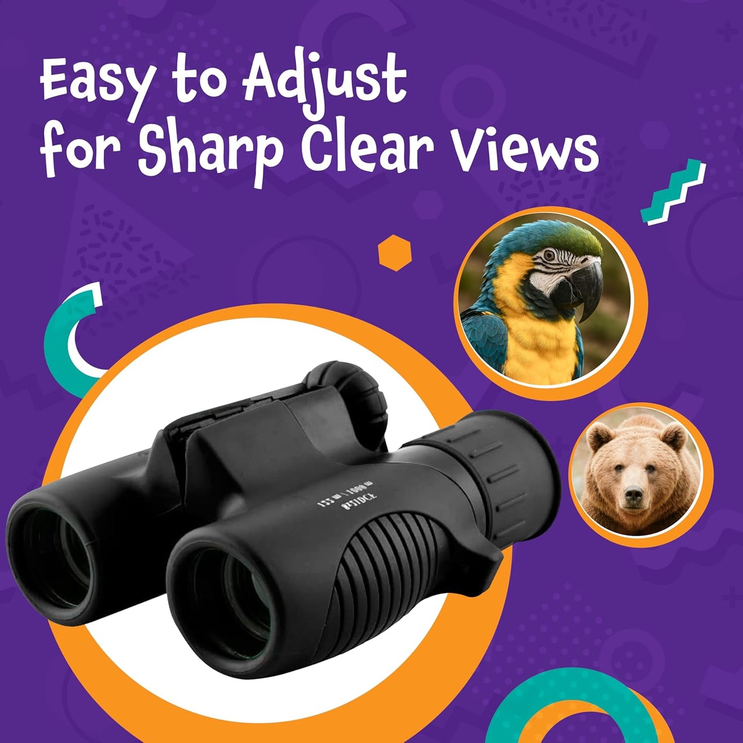 Think Peak Pink Binoculars Science Toy for Kids Ages 3-12 Years - Real Compact Outdoor Adventure & STEM Educational Nature Hiking Explorer for Bird Watching, Camping Children’s Birthday Gift