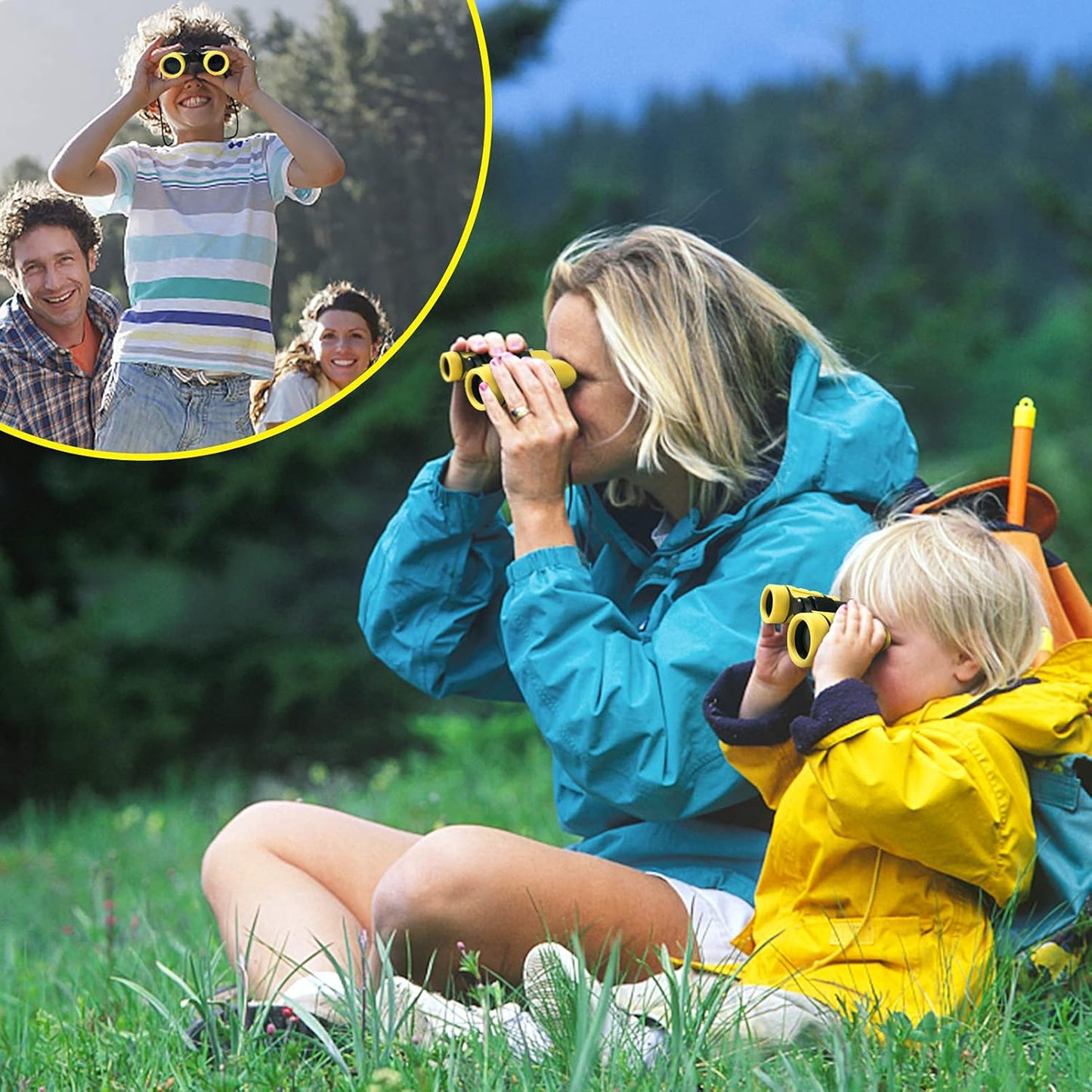 ESSENSON Binoculars for Kids Toys Gifts for Age 3, 4, 5, 6, 7, 8, 9, 10+ Years Old Boys Girls Kids Telescope Outdoor Toys for Sports and Outside Play, Bird Watching, Birthday Presents(Blue)