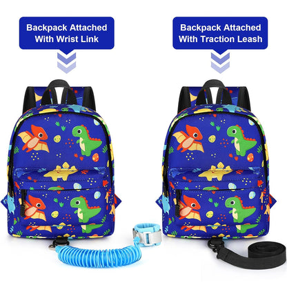 Accmor Toddler Backpack Leash with Anti Lost Wrist Link, Cute Mini Child Walking Harnesses Keep Kids Close Back Pack Rope Tether Rein for Baby Boys (Pink/Unicorn)