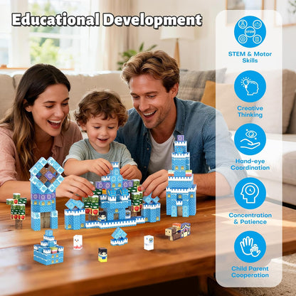 150pcs Magnetic Blocks,Magnetic Building Blocks STEM Toys for Kids Ages 3+,Magnet Tiles with Forest Animals Blocks Set, Educational Sensory Toys for Toddlers,Boys & Girls–Creative Game Gift