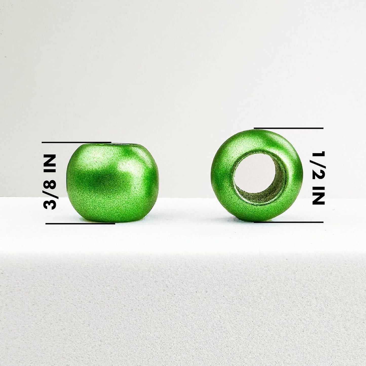 300 Acrylic Large Hole Beads for Crafts and for Hair 10mm x 12mm Acrylic Barrel Beads with 5.7mm Large Hole, Glossy Primary Assortment