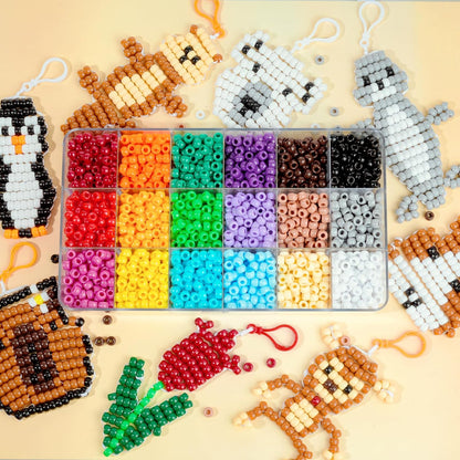 1720+pcs Pony Beads Kit 1830pcs 6 Style Letter Alphabet Beads Rainbow Plastic Pony Bead Bulk Multicolor Kandi Bead Elastic String DIY Crafts Jewelry Making Kit for Bracelets Necklaces