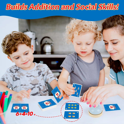 Math Games for Kids,Addition & Subtraction Games,Educational Learning Games Flash Card Gifts for Boys and Girls Ages 5 6 7 8,Counting Answer Buzzers Travel Indoor Outdoor Family