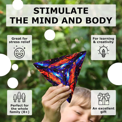 Shashibo Octa Shape Shifting Box - STEM Fidget Toy with Ultra Strong Magnets, Perfect Sensory Gift for Kids, Teens, and Adults – Pairs w/All Shashibo Cubes (Infinity)