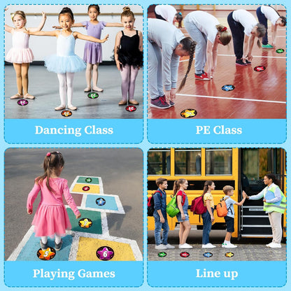 SICOHOME Number Spot Markers Stickers - 36Pcs Line up Spots for Classroom Floor Number Stickers for Classroom Line up Dots Numbers Floor Numbers Back to School Kindergarten Preschool Supplies
