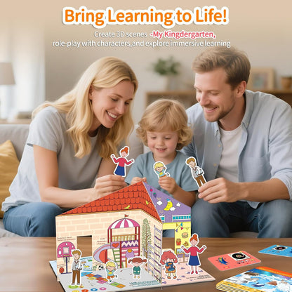 Qiaojoy Bilingual Interactive World Map for Kids Learning and Educational Toys, Talking Electronic Kids World Map i-Poster Geography Games Ages 3 to 12 Years Old, Custom Talking Birthday Gifts Card