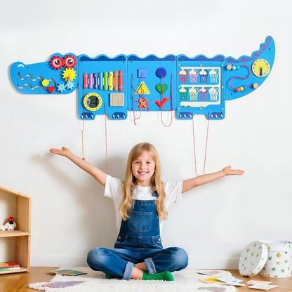 Spacocld Rocket Activity Wall Busy Board Panels - Sensory Wall Panel for Kids, Montessori Toddler Wall Activity Board(5PCS)