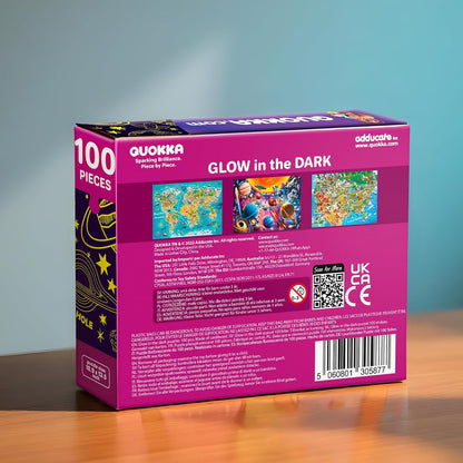 QUOKKA 3X Set Learning Board Games for Kids 8-12 - Educational Trivia Cards Ages 6-8 - Travel United States - World Map - Explore Outer Space - Gift for Children and Teens 4-8 - Jigsaw Puzzles