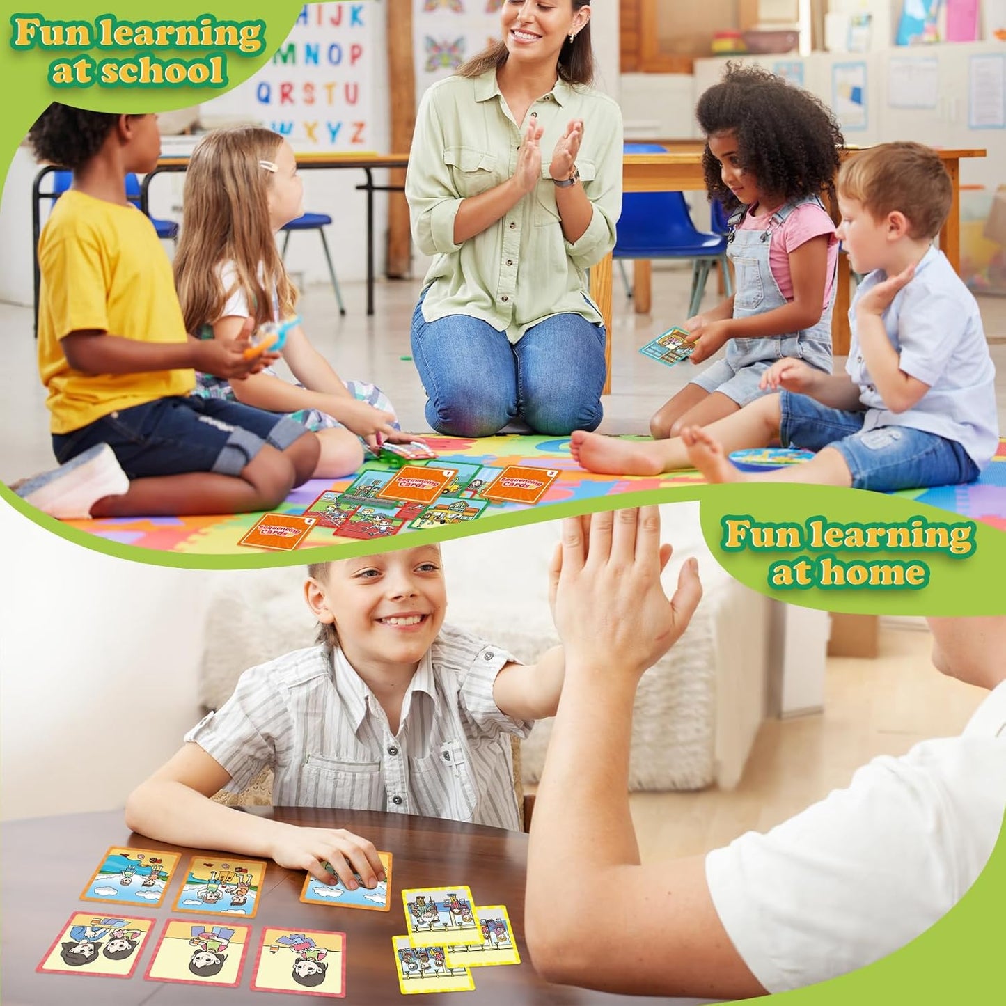 Kasfalci Sequencing Cards, Sequence Game for Kids, Speech Therapy Materials for Autism, Improve Storytelling,Social Skills, Sentence Building, Preschool Learning Activities for Classroom & Homeschool