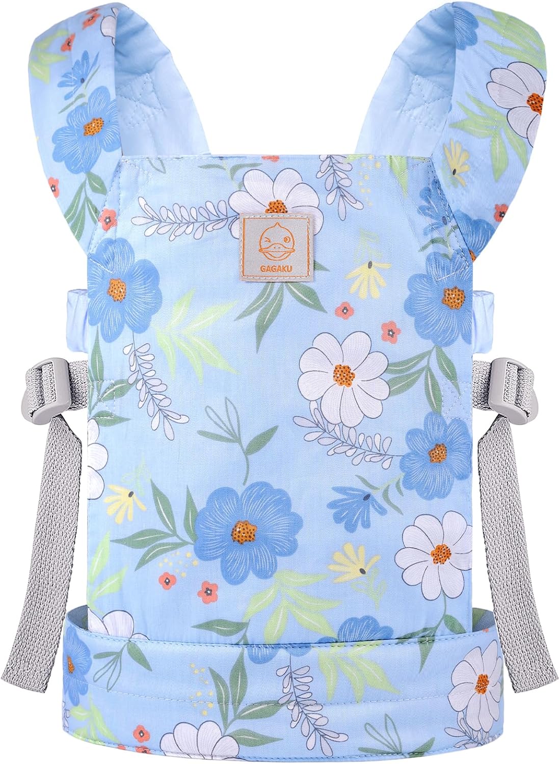 GAGAKU Doll Carrier for Kids, Toy Baby Doll Carrier, Reborn Dolls Carrier Toy Baby Sling with Adjustable Straps, Baby Doll Accessories - Green - Camellia