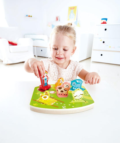 Hape Odyssey Toys Farmyard Sound Puzzle (10 Pieces), Multicolor, 5'' x 2''