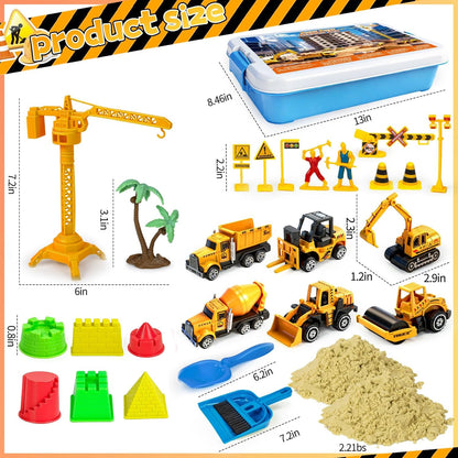 Play Sand Kit for Girls, Ice Cream Sensory Bin Sandbox, Creative Bake Shop with 2.2lbs Magic Sand, Ice Cream & Cake Models, Cleaning Tools, Pretend Beach Cake Stand Toys Gift for Toddler Ages 3-8