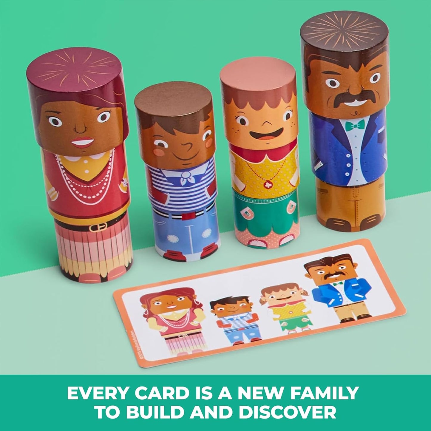 16-Piece Multiracial Magnetic Friends Play Set, Wooden Diversity Building Blocks for Kids, Multicultural Dolls for Creative Play & SEL Development – Ages 1+