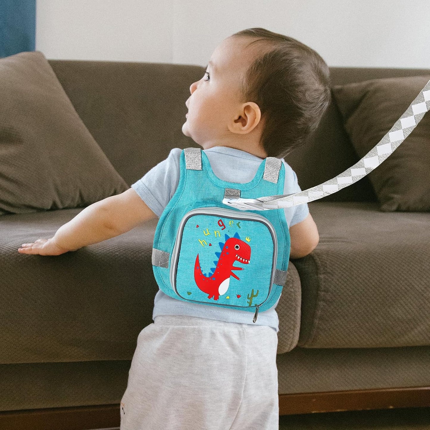 Accmor Toddler Harness Leash + Reflective Anti Lost Wrist Link, Cute Car Kids Back Pack with Hand Strap Collapsible Child Walking Restraint Belt Tether Hold Baby Boys Close for Outdoor Travel