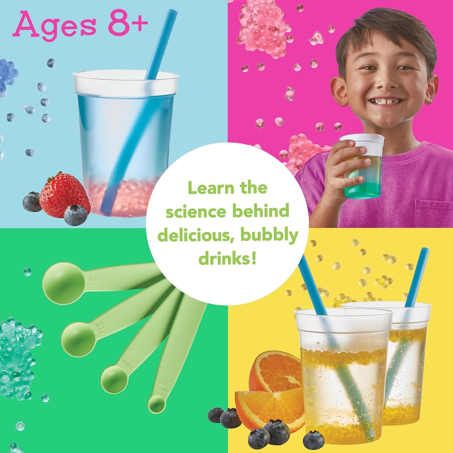 MindWare Kitchen Science Academy Bubble Barista Kit - Innovative Drink-Making Kit That Combines Fizzy Magic with Kitchen Science - Chemistry Set for Ages 8 and Up