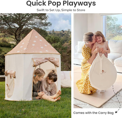 Tiny Land Play Tunnel and Ball Pit for Toddlers, 5pcs Indoor Playground - Foldable Pop Up Tents with Carry Bag, Outdoor Playhouse with Crawling Toys & Play Tent, Gift for Boys and Girls