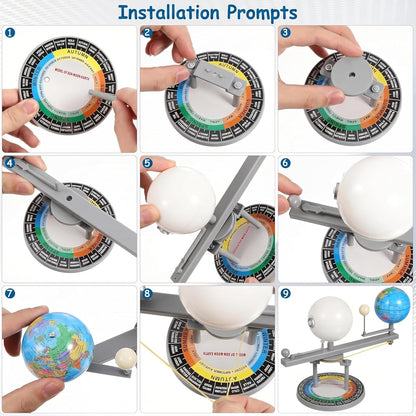 Alipis Sun Earth Moon Orbital Model Educational Astronomy Teaching Aid Solar System Model for School Home Science