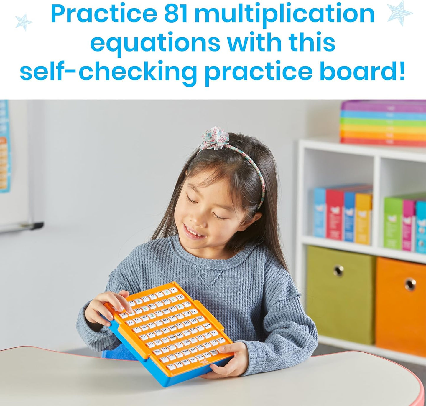 hand2mind Multiplication Practice Board, Math Facts Games, Elementary Math Manipulatives, Educational Toys, Kids Learning Toys, Number Centers for Classroom, Multiplication Table Learning Activities