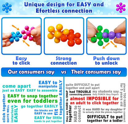 Curious 2 Learn 300pcs Pastel Building Blocks STEM Toy – Montessori Interlocking Discs Set for Kids 3+ | Educational Construction Set | Creative Gift for Girls & Boys | Safe, Durable & Colorful