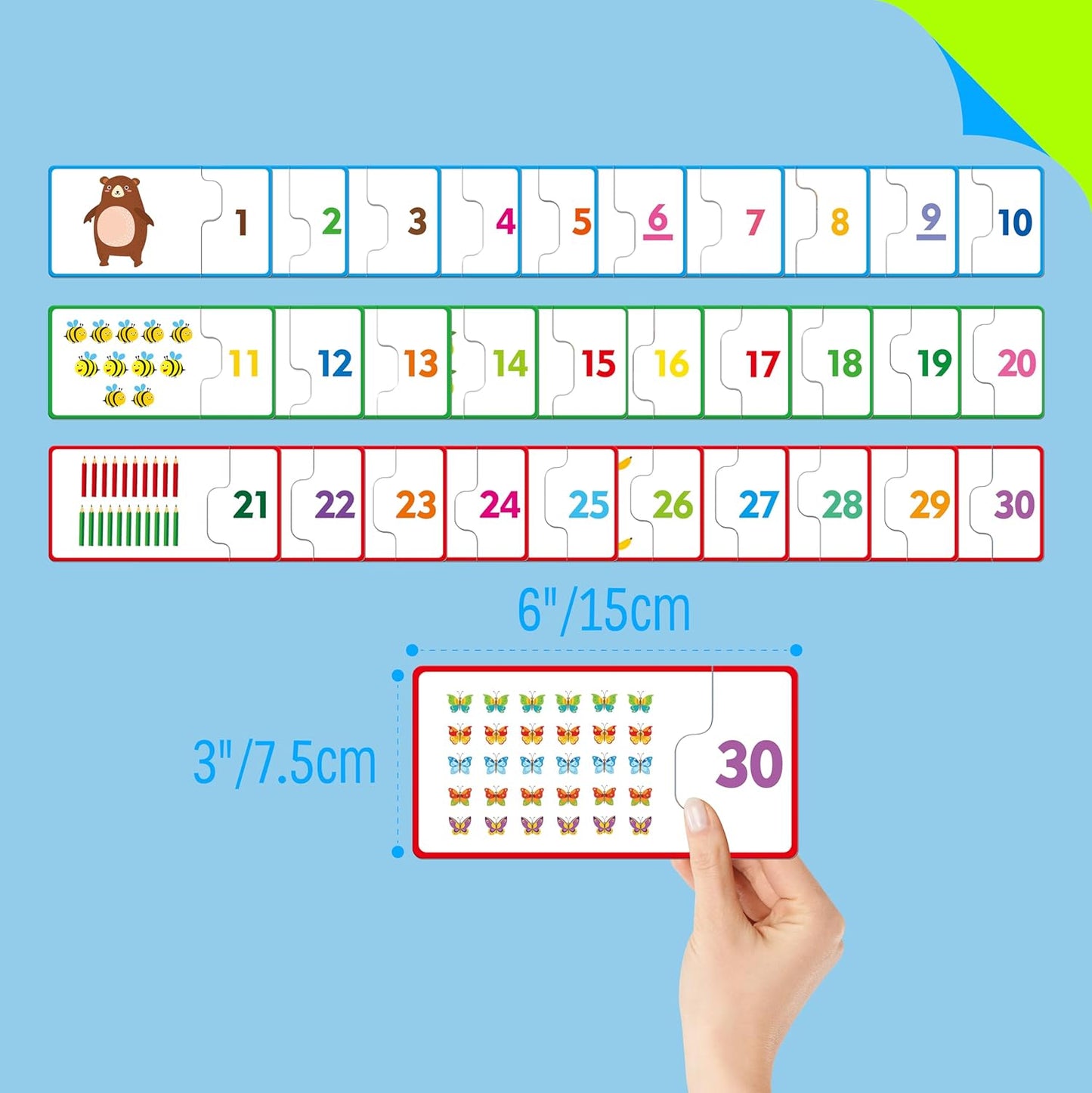 24 Set Addition & Subtraction Puzzles, Self-Correcting Matching Adding and Subtracting Puzzles, Educational Math Games Calculation Activities, Math Learning Toys for Preschool Kids