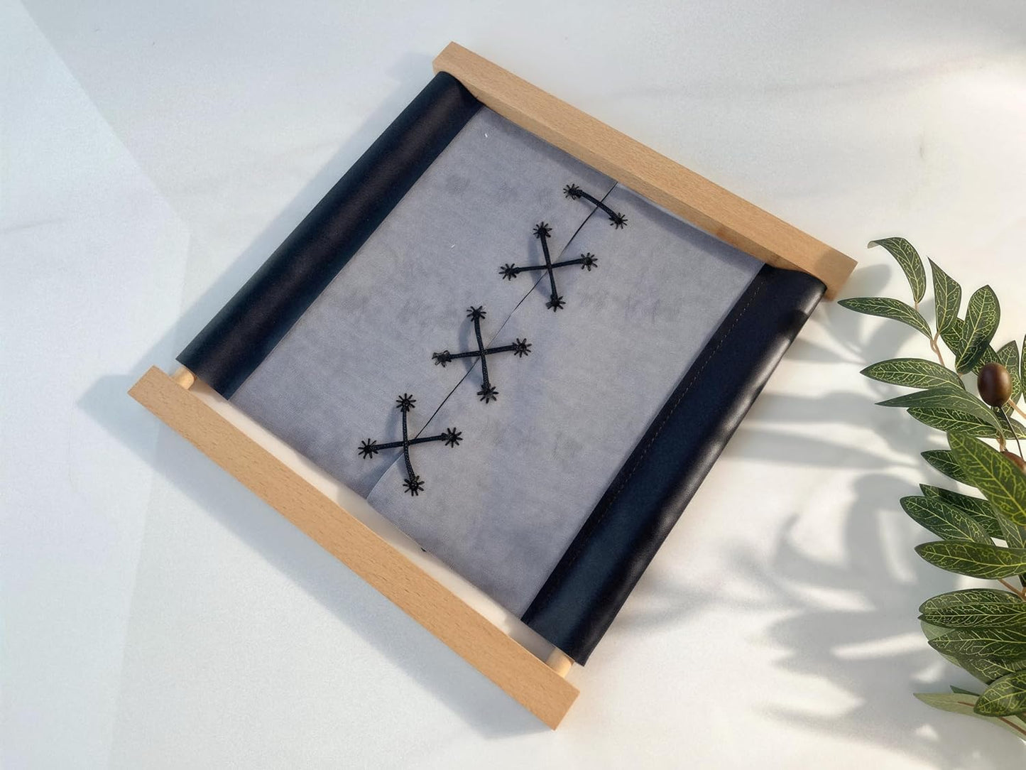 Premium Montessori Shoe Lacing Dressing Frame – Solid Beechwood & Leather Practical Life Material, Learn to Tie Shoelaces, Fine Motor Skills Self-Care Activity for Kids, Homeschool Classroom Ages 3-6