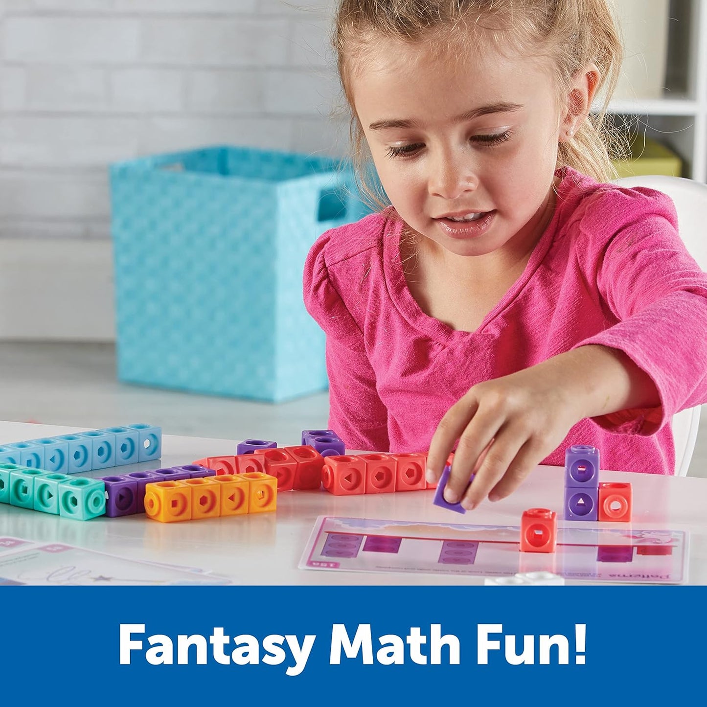 Learning Resources MathLink Cubes Kindergarten Math Activity Set Sea Adventures! - 115 Pieces, Age 5+, STEM Teaching Toys, Kindergartner Games