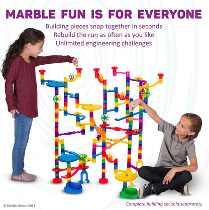 Marble Genius Stable Bases, 4pcs Marble Run Accessory Set for Kids Ages 4+, Fun Ultimate Marble Track Race Add-on Kit for Teens STEM