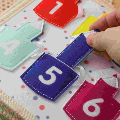 GOODMOM Busy Book for Toddlers Age 1-3 - Interactive Quiet Felt Activity Book, Travel Toys for Kids,Learning Toys, Fine Motor Skills, Color Shape Recognition,