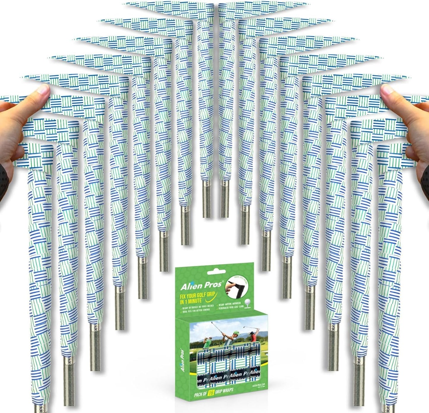 Alien Pros Golf Grip Wrapping Tapes - Innovative Golf Club Grip Solution - Enjoy a Fresh New Grip Feel in Less Than 1 Minute