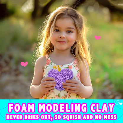 Carolart Mermaid Sensory Bin,Ocean Sensory Play Kit for Girls with Sensory Foam Beads and Storage bin, Ocean Sensory kit,Toddler Toys Ages 3 4 5 6 7 8
