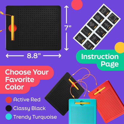 AYNAT FUN Magnetic Drawing Board for Kids & Toddlers with Beads and Magnet Stylus Pen - Magnetic Tablet Toy for Airplane & Car Ride Activities for Kids