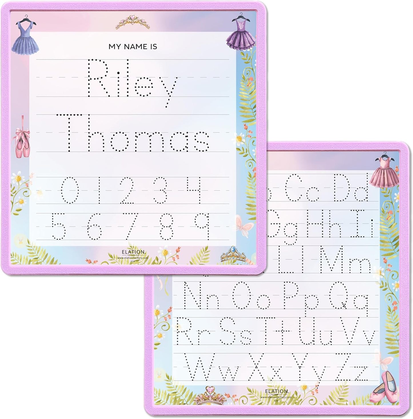 Kid's Name Tracing Board | Dry Erase Letter Tracing | Reusable Writing Practice Board | Personalized | Ballet Theme