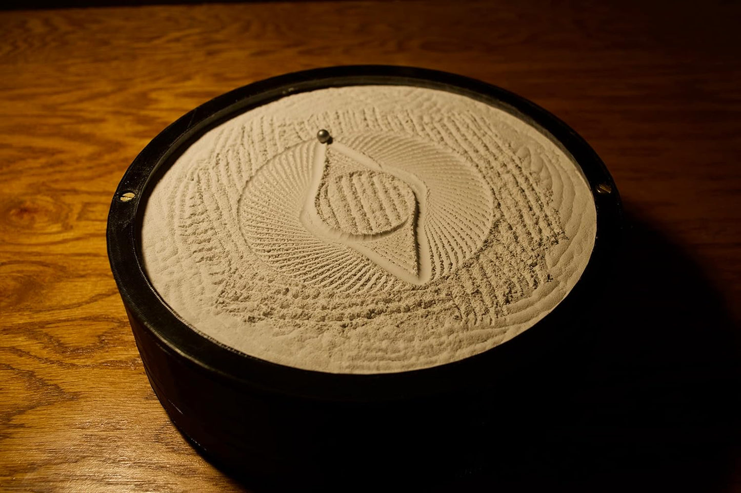 Automatic Zen Garden Desktop Sand Bowl - Kinetic Art, Black