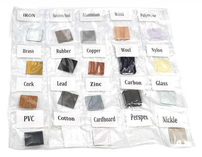 EISCO Materials Collection Set, Educational Exploration, Set of 20 Magnetic and Non-Magnetic Materials