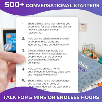 QUOKKA Conversation Cards Game - Kids Edition | 500 Questions | Original Version | Share Thoughts - Fun Talking Board Game for Family Night